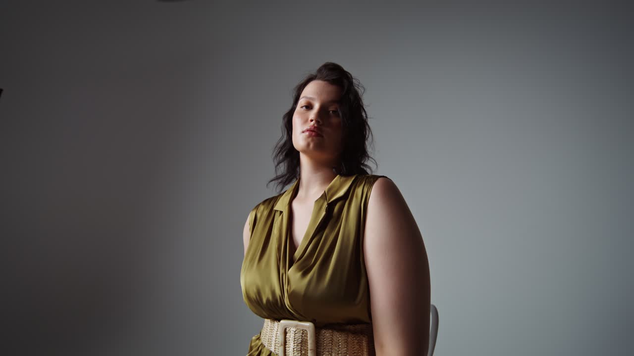 Portrait of a fashionable plus-size woman