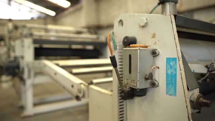 A slow dolly in of a lever bar