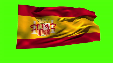 spain national flag blowing in the breeze