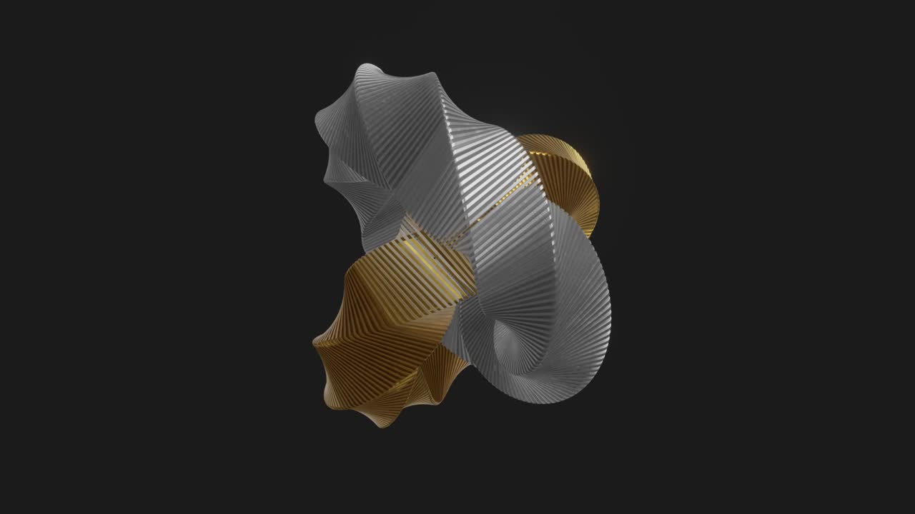 animación de elementos abstractos en 3d