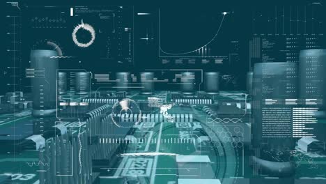 Animation-of-scope-scanning-and-data-processing-over-computer-circuit-board