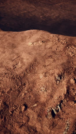 aerial view of red desert with sand dune