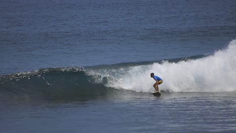 surfing a wave