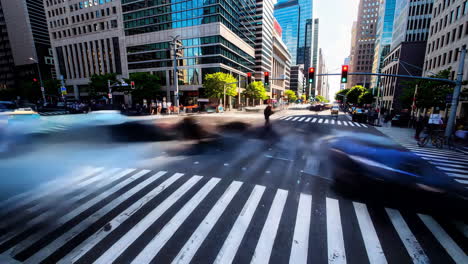 busy city intersection at daytime