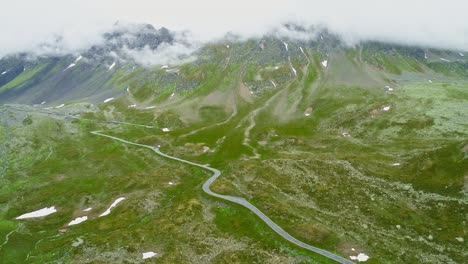 pass flüela in an aerial view