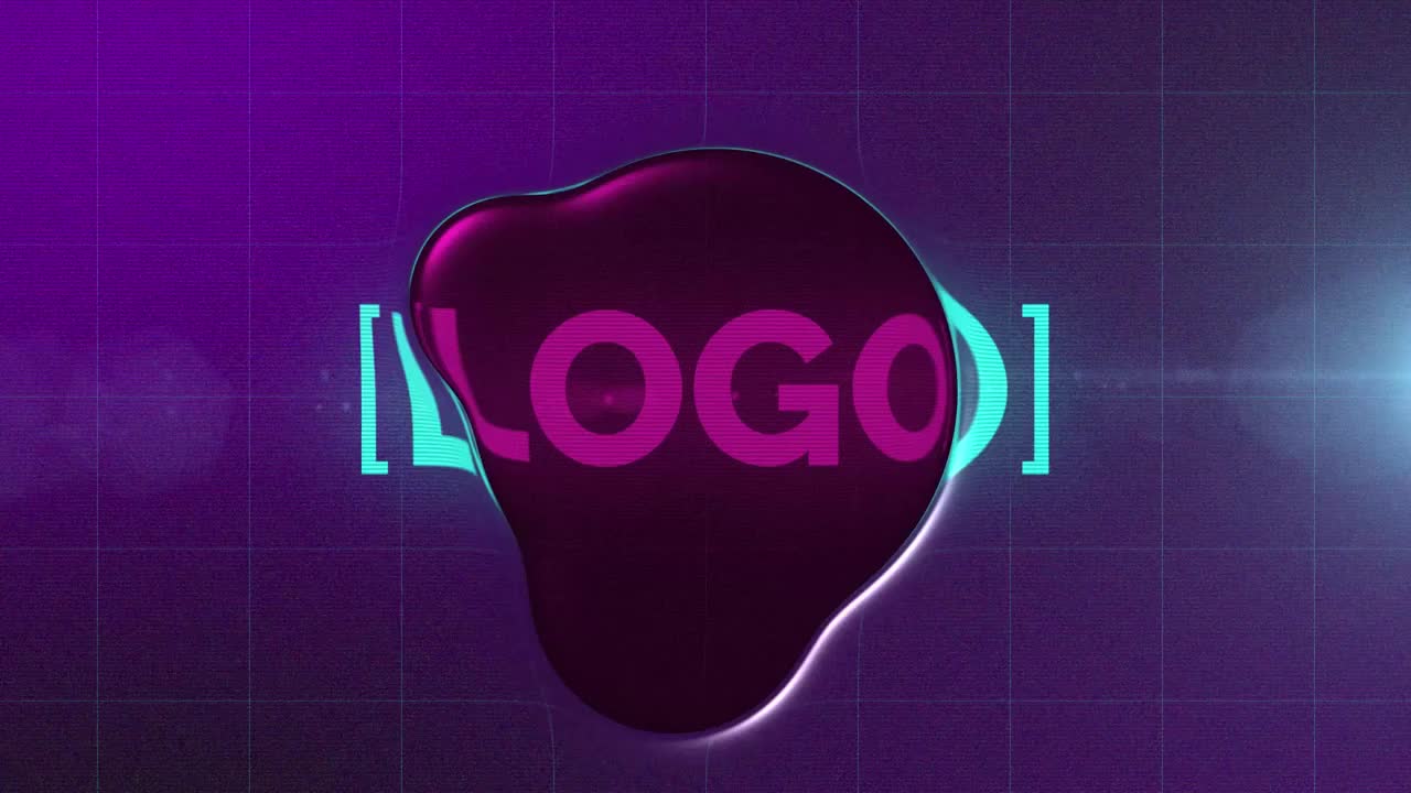 Retro Liquid Reveal. Denne After Effects-skabelon har en retro-stil, der afslører dit logo.