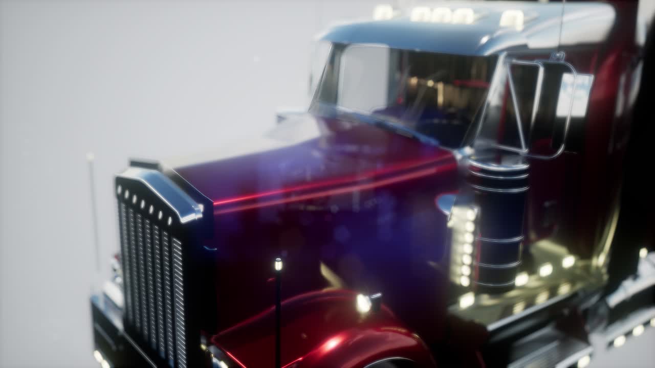 pista de camión estadounidense brillante en el estudio