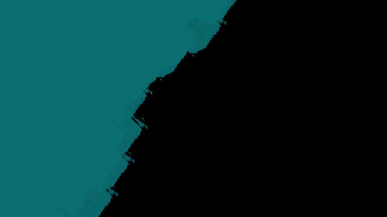 Teal Brush Stroke Transition Revealing Solid Color Background