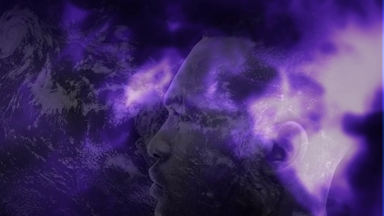 Animation d'un homme afro-américain avec un globe au-dessus de formes.
