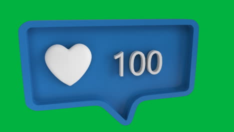 heart icon with increasing count in social media