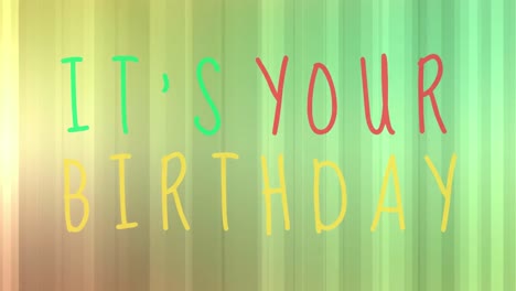 its your birthday animation with colorful backdrop