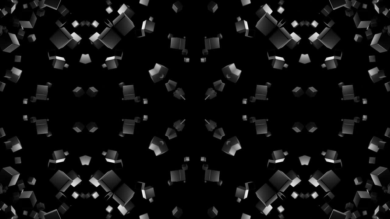 추상적인 대칭 구성, 3d 요소는 다채로운 네온 빛으로 전구처럼 빛납니다. 쇼 또는 이벤트, 전시회, 축제 또는 콘서트, 뮤직비디오, 야간 클럽을위한 dj 또는 vj.