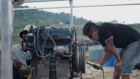 repairing a diesel engine