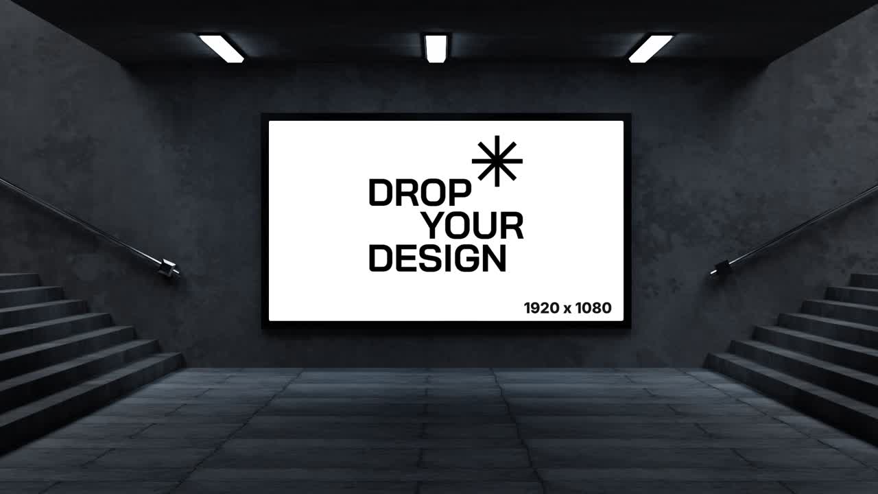 mockup dello schermo del cartellone pubblicitario