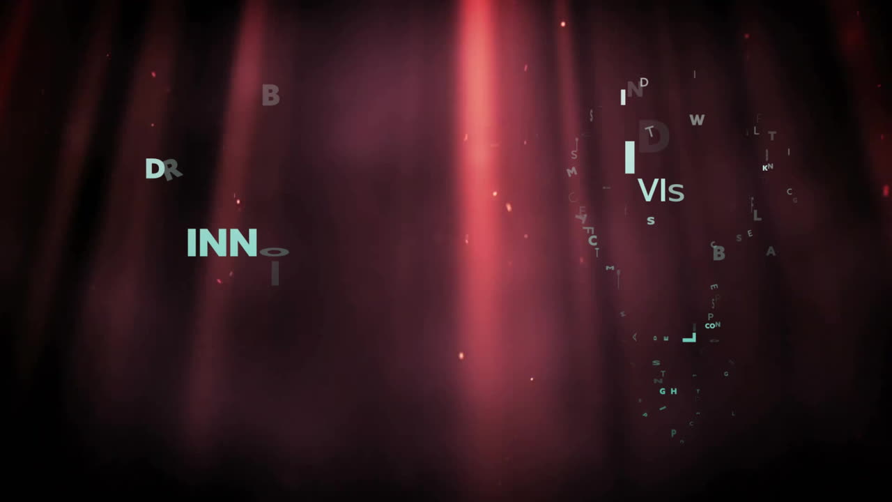 Animation of human brain and lightbulb formed with innovation and ideas text