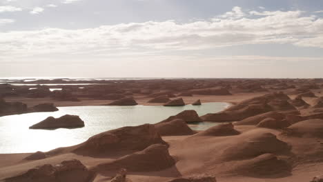 wind erosion terrain landscape, yardang landform.