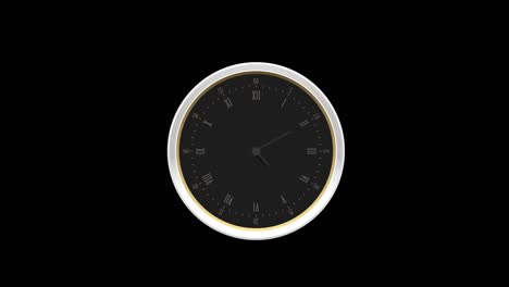 lapso de tiempo en fondo negro relojes aislados corriendo reloj rápido