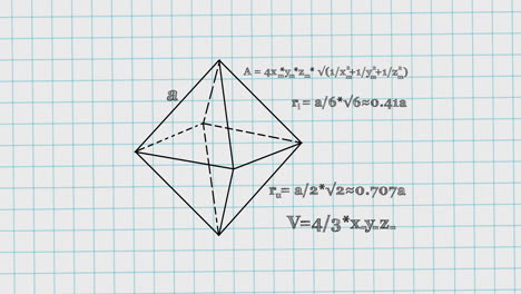 animación de ecuaciones matemáticas que se mueven sobre fondo blanco