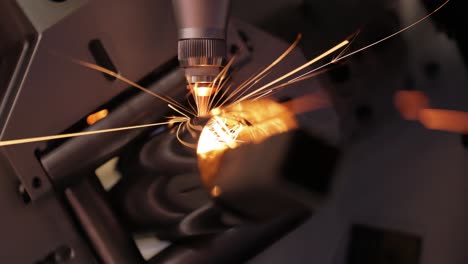 cnc laser and gas cutting of metal, modern industrial technology.