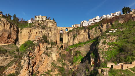 stunning aerial view of puente nuevo bridge in ronda, spain