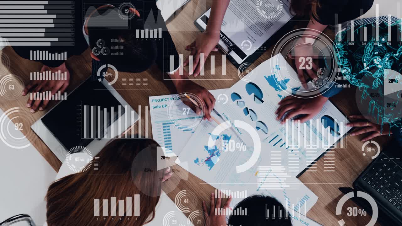 Conceptual vision of business people in corporate staff meeting