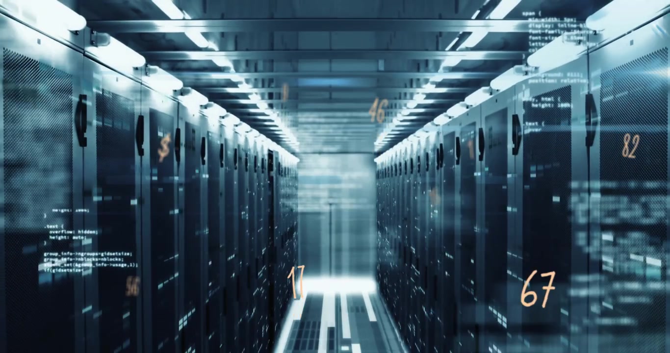 Animation of data processing over computer servers