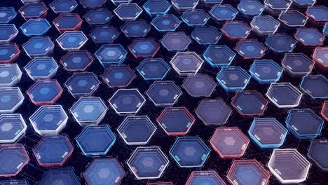 visualización de datos de hexágono abstracto