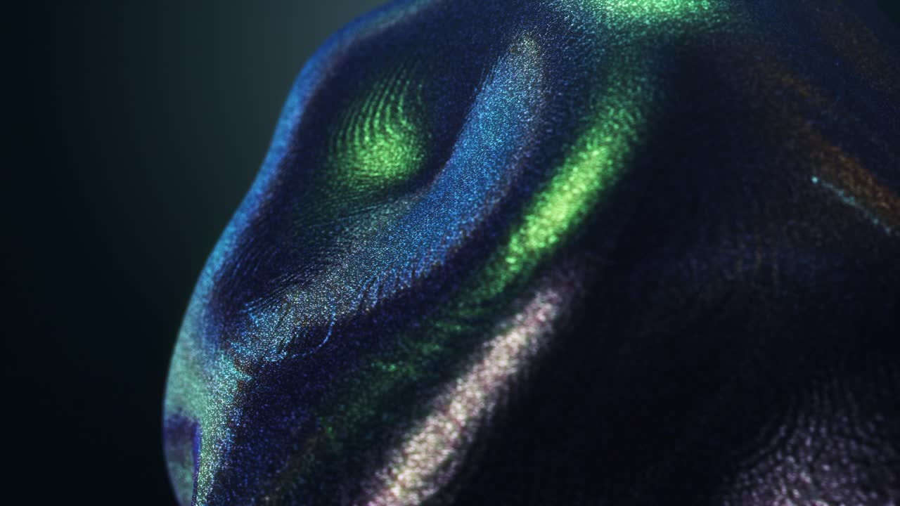 translúcido con un color brillante de una esfera abstracta en bucle