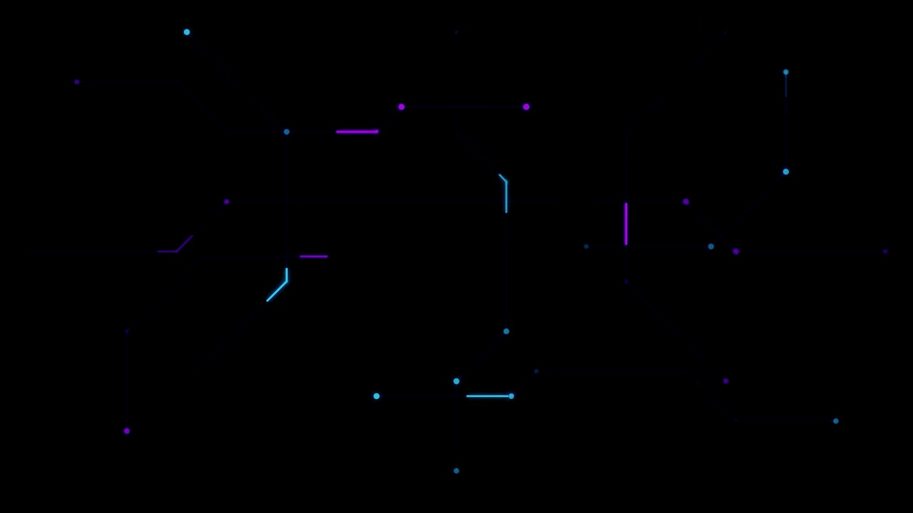 Abstract Digital Network Connection Lines on Black Background