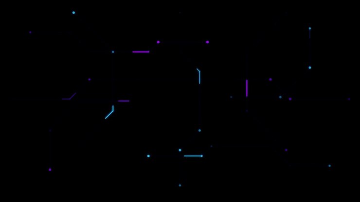Linee di connessione di rete digitali astratte su sfondo nero