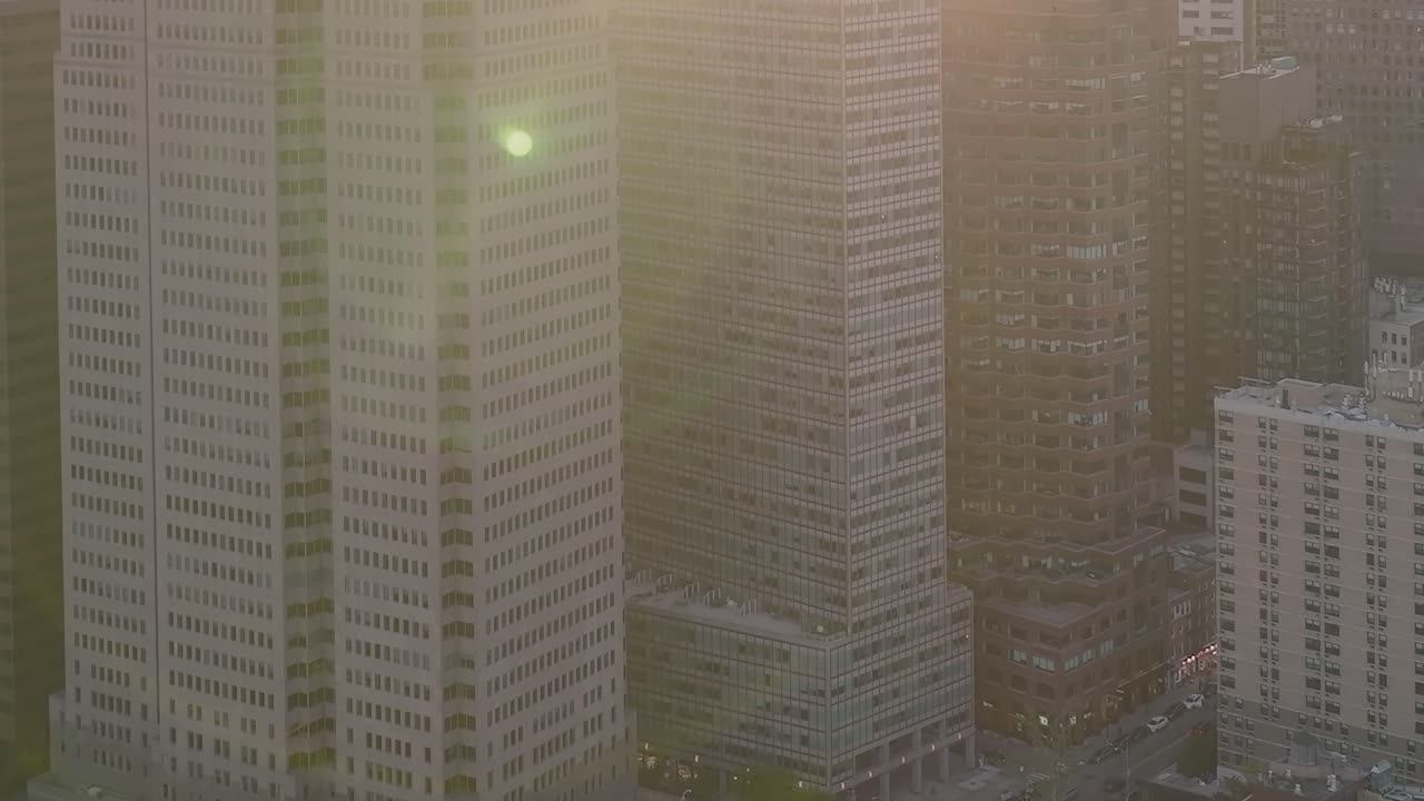 Paisagem urbana com arquitetura moderna e arranha-céus