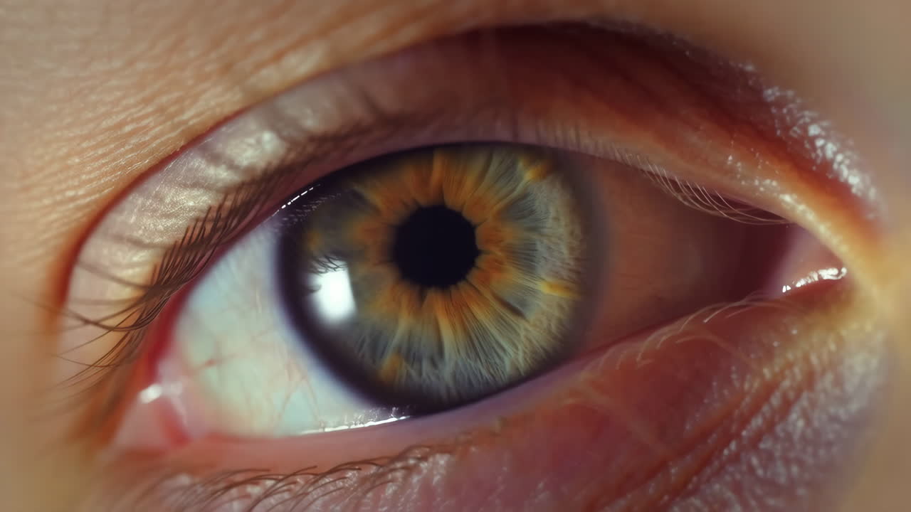 Close-up of a Human Eye with Detailed Iris