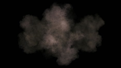 backlit smoke diverges to the sides from the center.