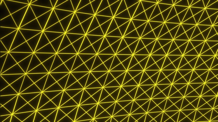 Abstract Geometric Pattern with Yellow Lines