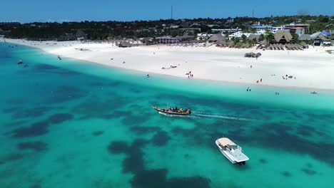 aerial view of a tropical beach in zanzibar