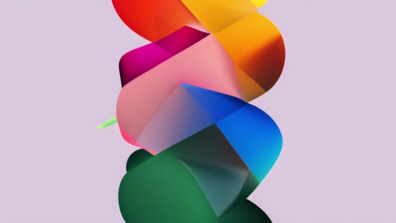 Abstract Colorful Ribbon Shapes