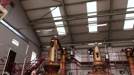 copper stills inside glengoyne distillery, glasgow, scotland