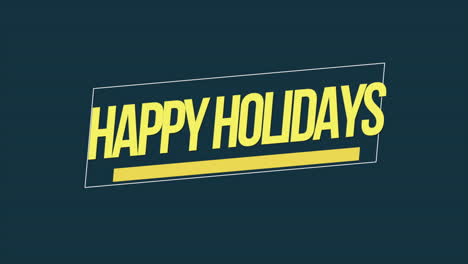 Happy-Holidays-in-frame-on-blue-gradient-color