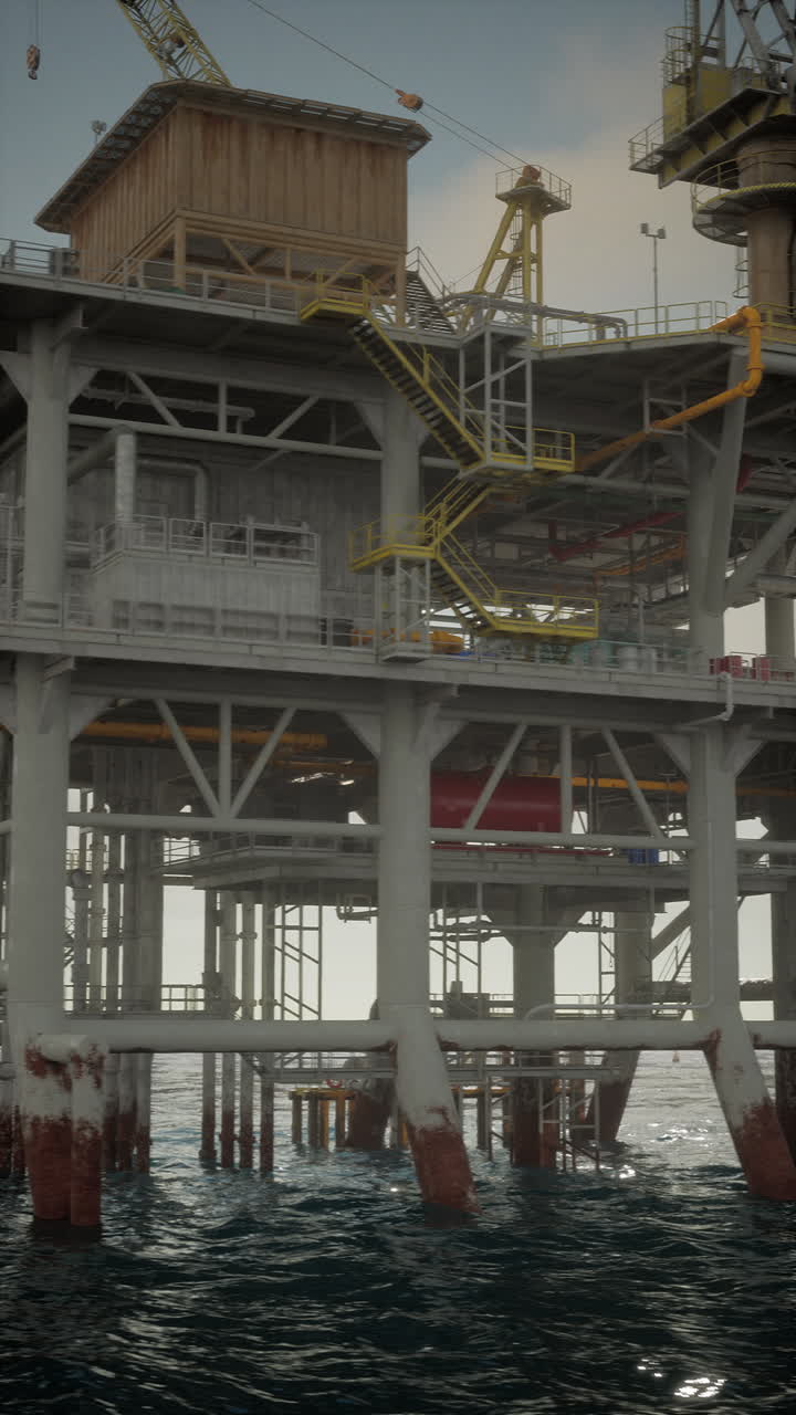 plataforma de perforación petrolera en el océano