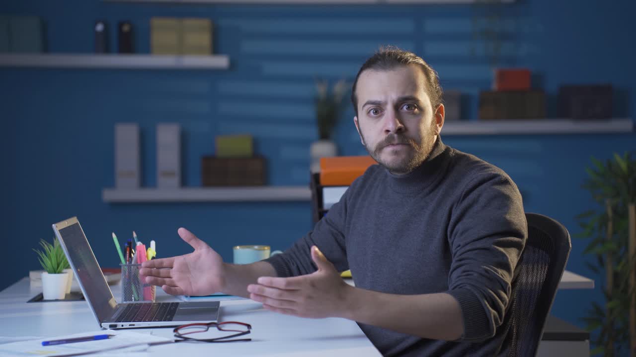 Angry businessman angry and aggressive.