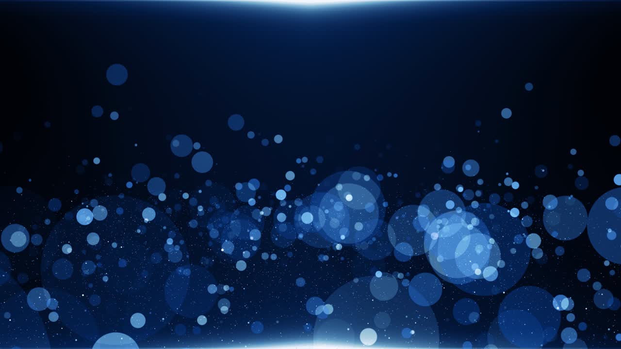 파란 먼지 입자 추상적인 빛 보케 모션 제목 영화적 배경 루프