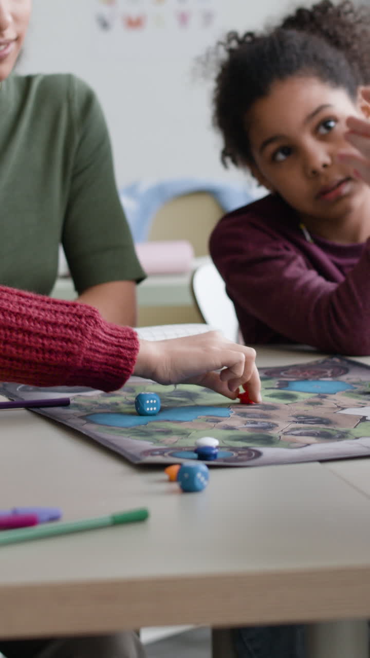 Children Playing a Board Game