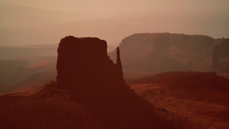 red desert landscape with rock formations