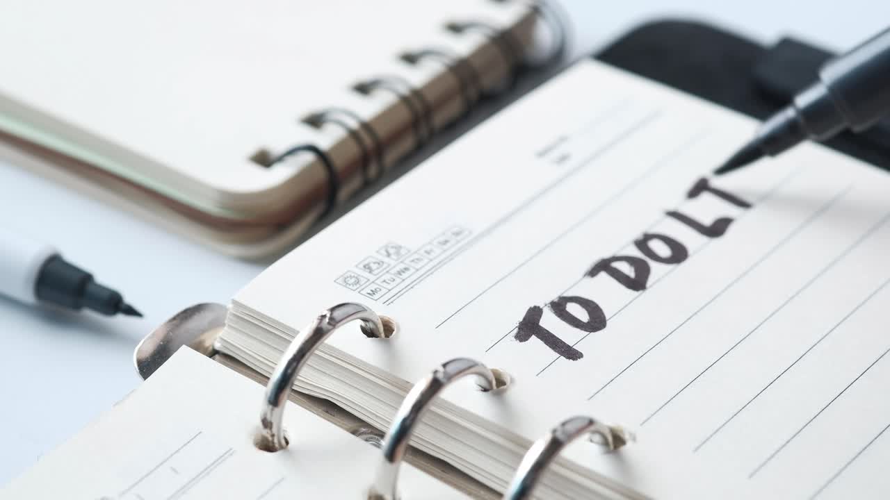 계획서 에 해야 할 일 목록 을 작성 하는 것