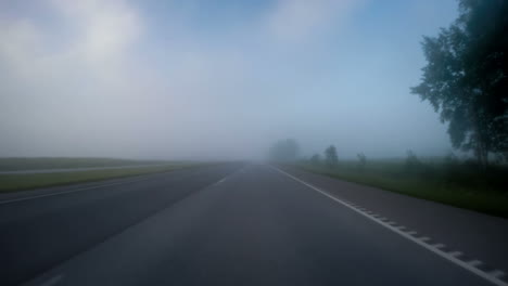 fog on the road