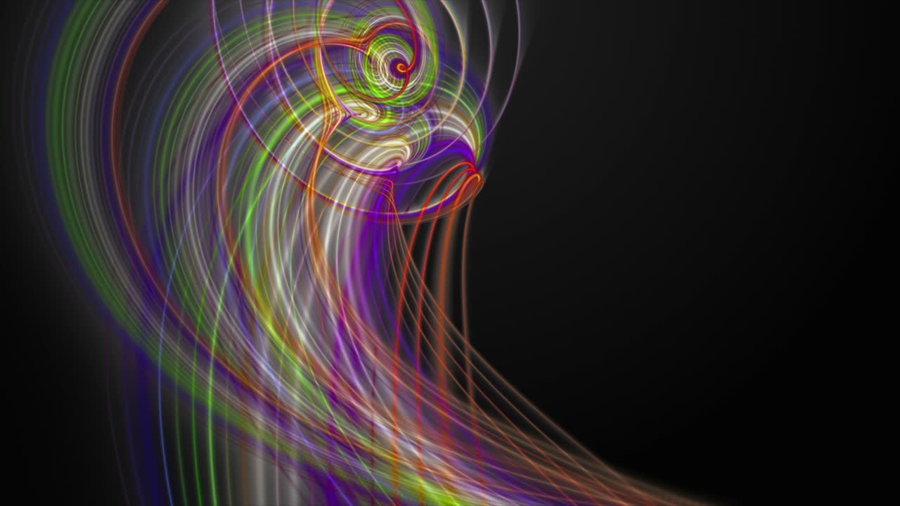 animación futurista con objeto de onda de rayas en cámara lenta, 4096x2304 bucle 4k