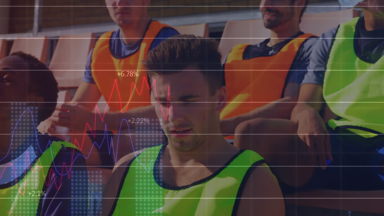 다양한 축구 선수에 대한 금융 데이터 처리 애니메이션