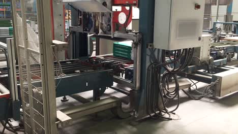 automated packing machine in a factory