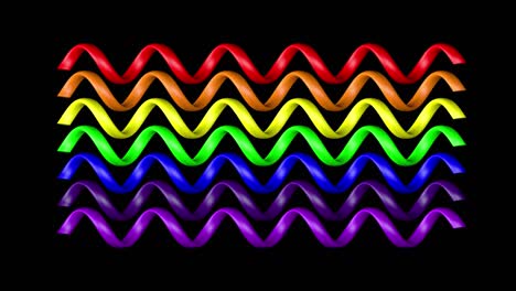 abstract shapes with rainbow colors isolated on alpha channel