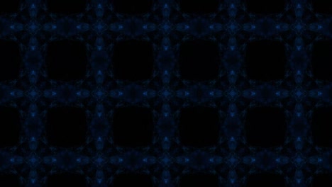 kaleidoscope on black background with changing shapes smoky animation